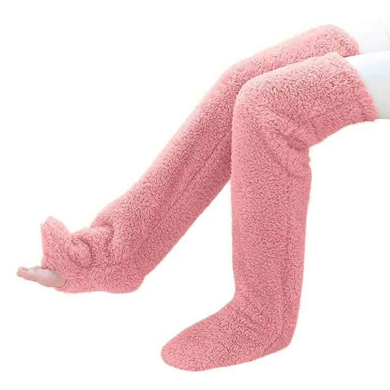 Cozy Fluffy Thigh High Socks
